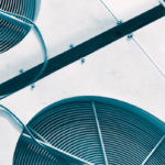 Set of industrial air conditioning heat pump.